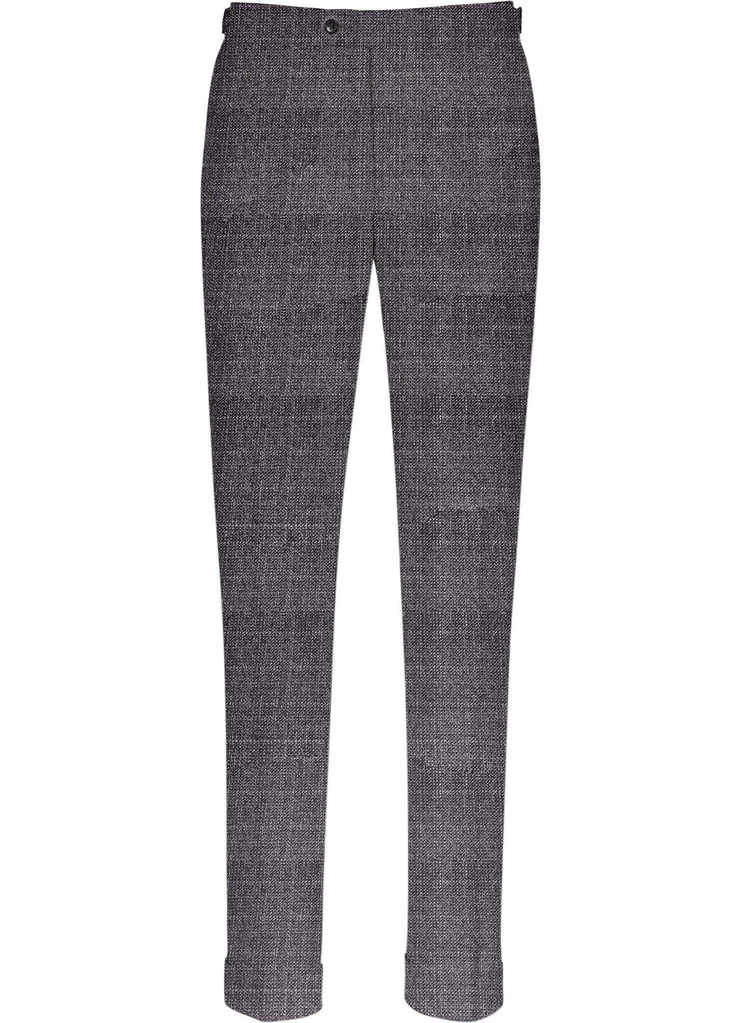 Washed Grey Textured Check Trousers – Zane Barläs