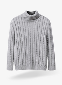 Light Grey Ribbed Turtleneck